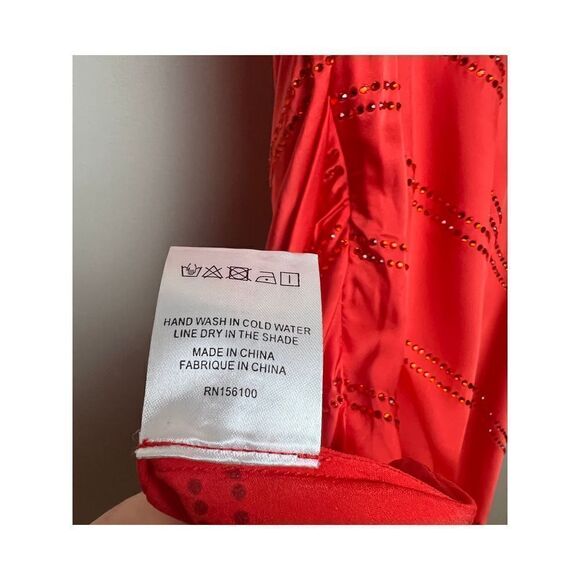 Retrofete Lilly Red Sequin Midi Slip Dress NWT Sz. S - Picture 10 of 12